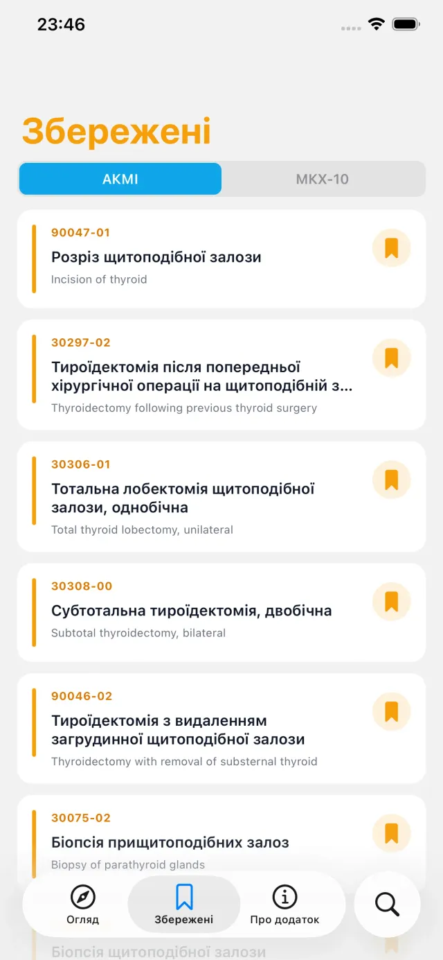 Збережені коди