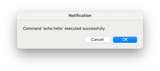 Alert example
